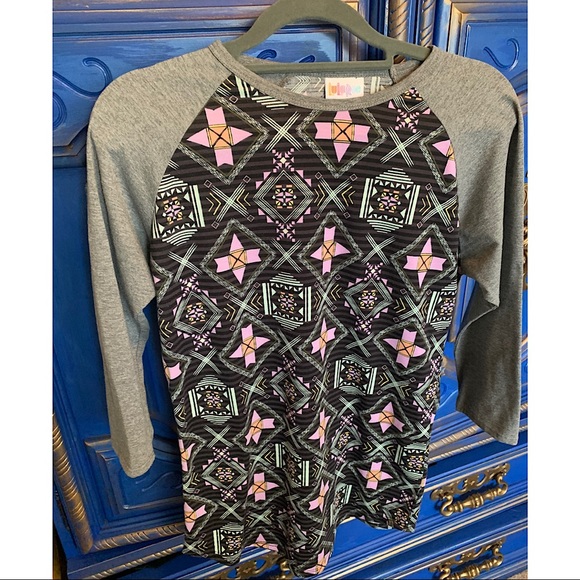 LuLaRoe Tops - 💜 Lularoe XS Randy 3/4 Sleeve Teal/Purple Shirt